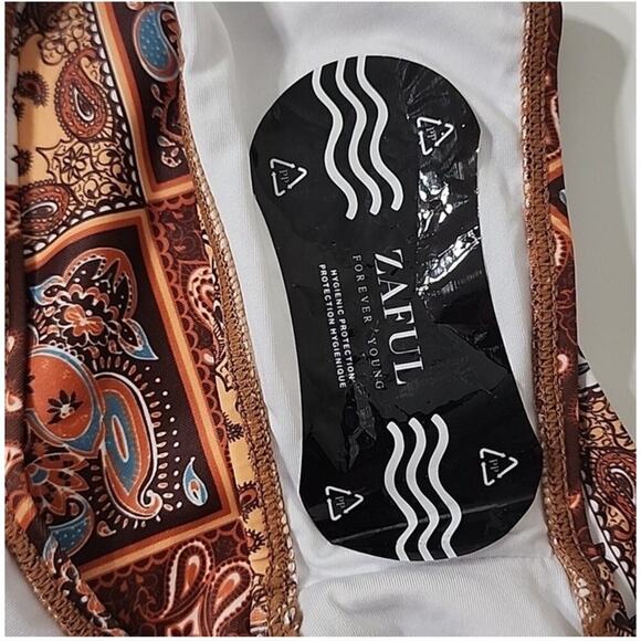 Zaful Size Medium Brown Multicolored Bikini Bottoms - Picture 3 of 5